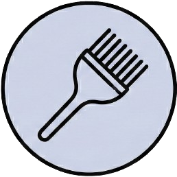 Hair dye brush icon