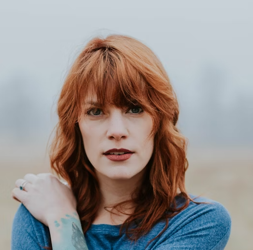 Red-haired woman portrait
